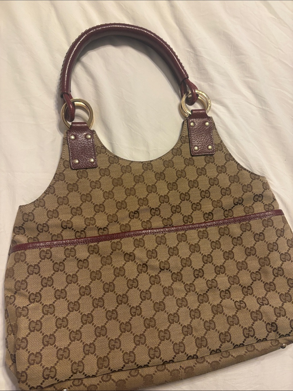 Gucci Brown Leather and Gold-Tone Key & Card Holder